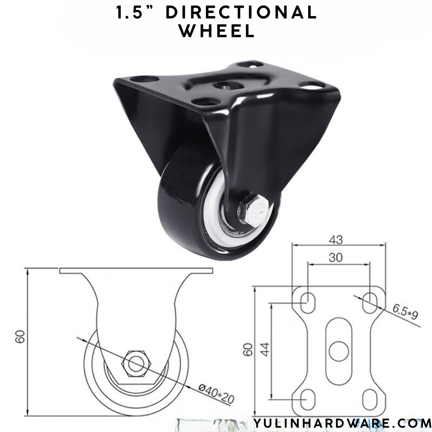 1 Inch 2 Inch 3 Inch Trolley Roller Universal Wheel Furniture casters