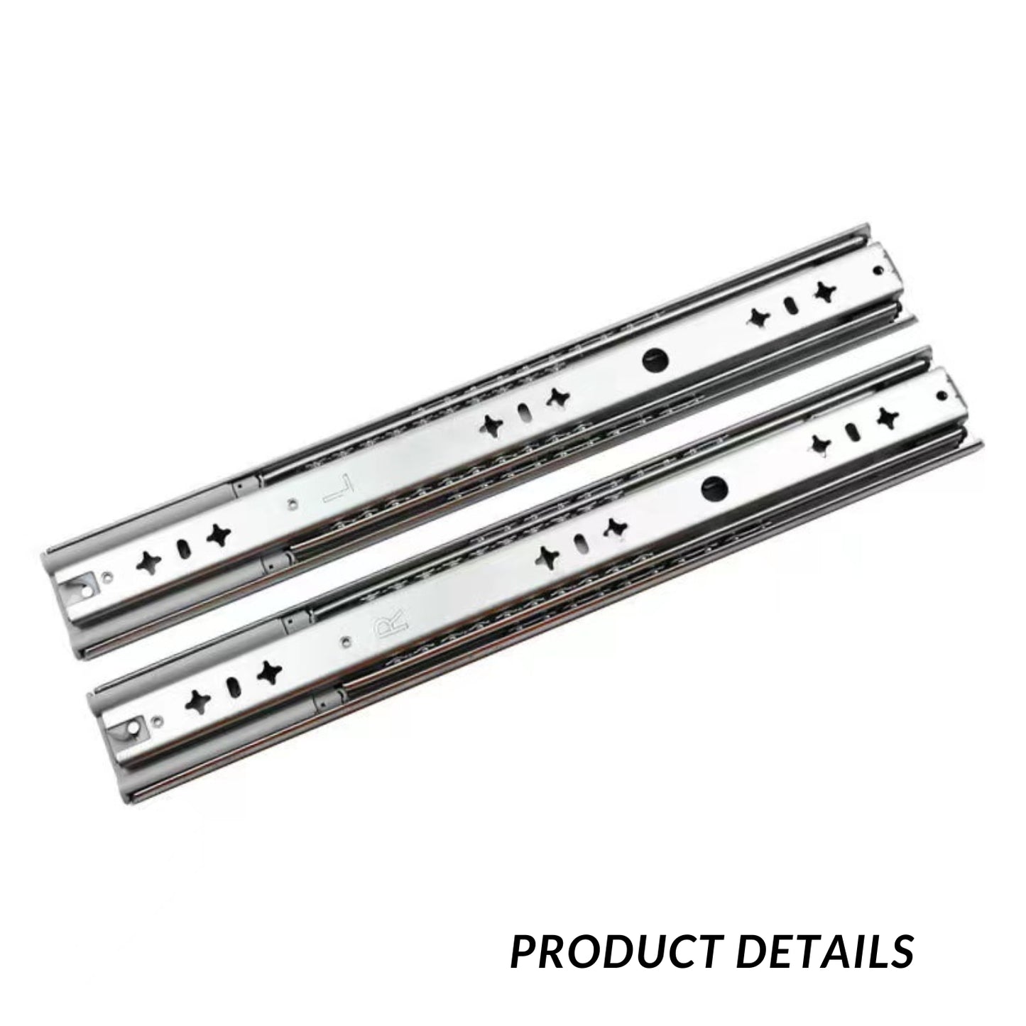 7601T-DIAPOSITIVAS PARA CAJONES DE EXTENSIÓN COMPLETA DE 3 PIECES PARA TRABAJO PESADO, 1 par