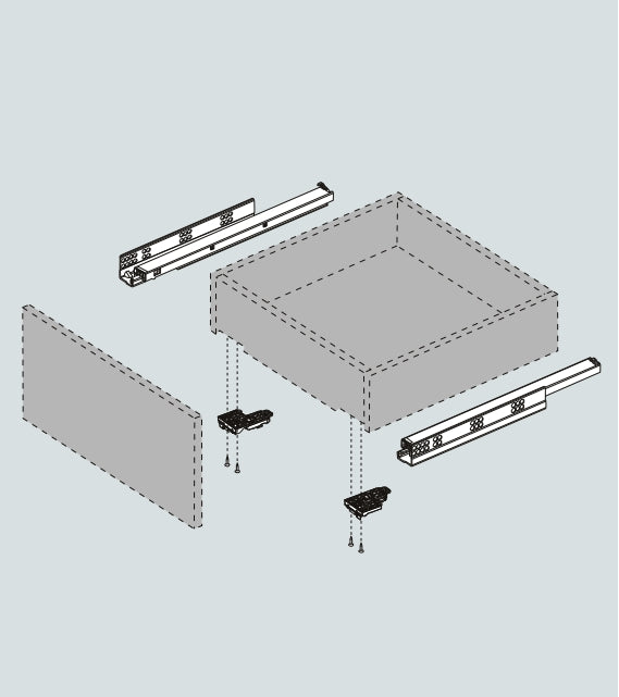 K3F1E Soft-closing Concealed Full Extension Slide Undermount Drawer Slides 1PAIR