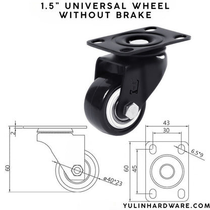 1 Inch 2 Inch 3 Inch Trolley Roller Universal Wheel Furniture casters