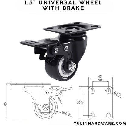 1 Inch 2 Inch 3 Inch Trolley Roller Universal Wheel Furniture casters