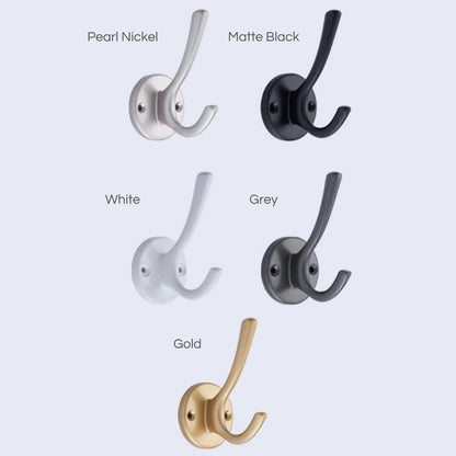 Alloy Modern Double Coat Hooks Wall Mounted