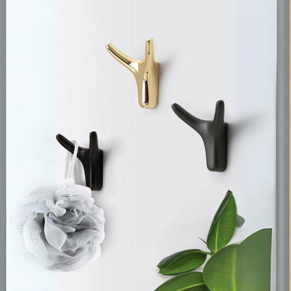 8026 Zinc Alloy Cow Horn Coat Hooks Wall Mounted