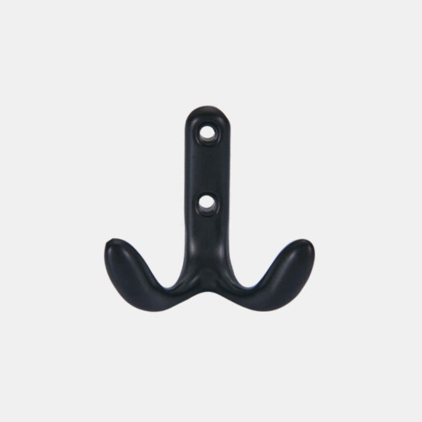 Zinc Alloy Double Black Coat Hooks Wall Mounted