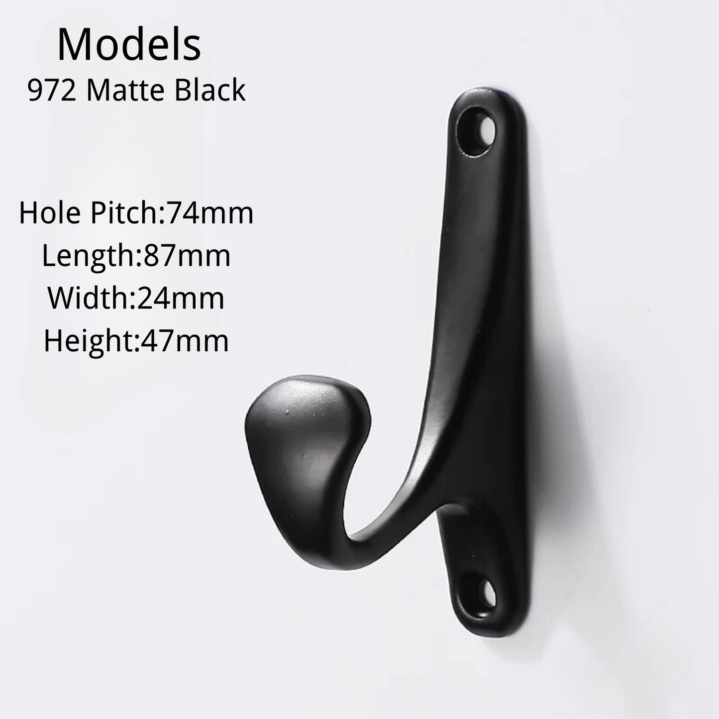 972 Minimalism Zinc Alloy Coat Hooks Wall Mounted