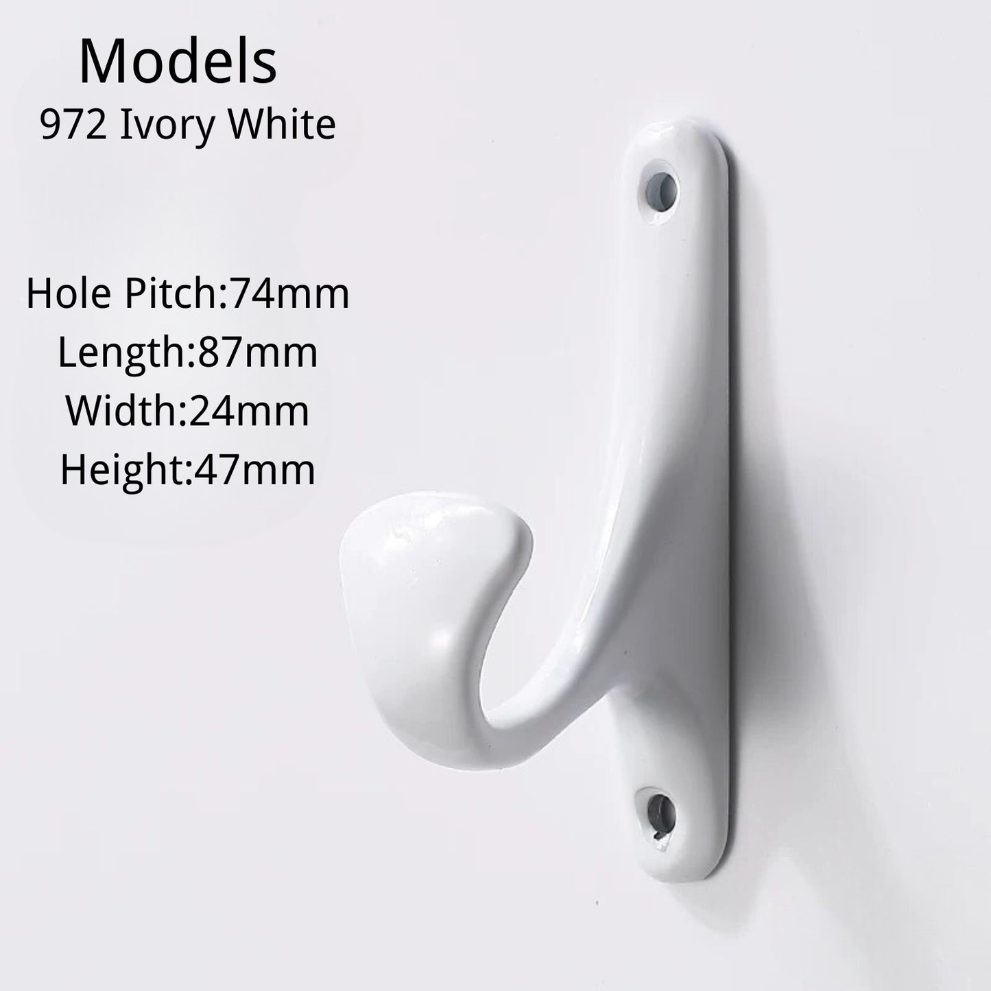 972 Minimalism Zinc Alloy Coat Hooks Wall Mounted