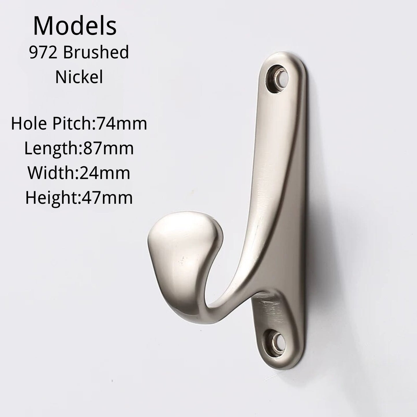 972 Minimalism Zinc Alloy Coat Hooks Wall Mounted