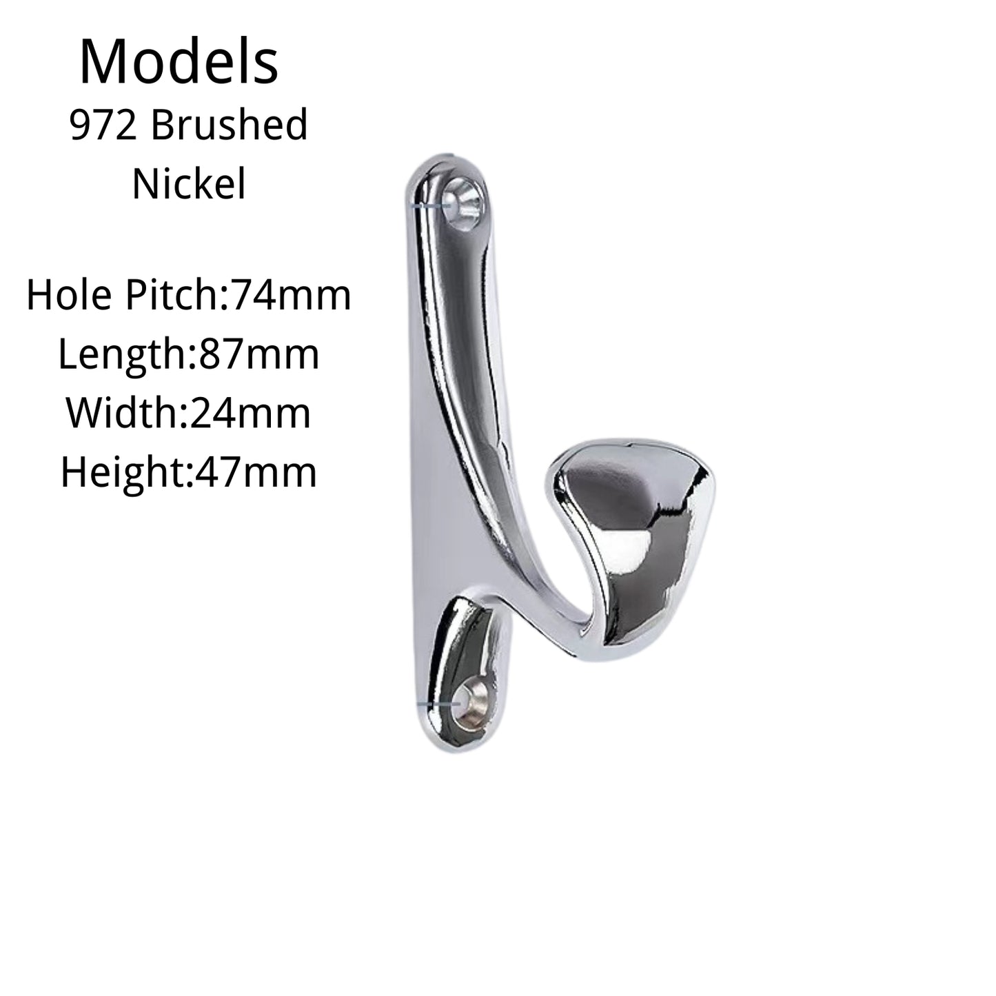 972 Minimalism Zinc Alloy Coat Hooks Wall Mounted