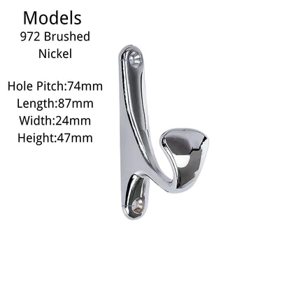 972 Minimalism Zinc Alloy Coat Hooks Wall Mounted