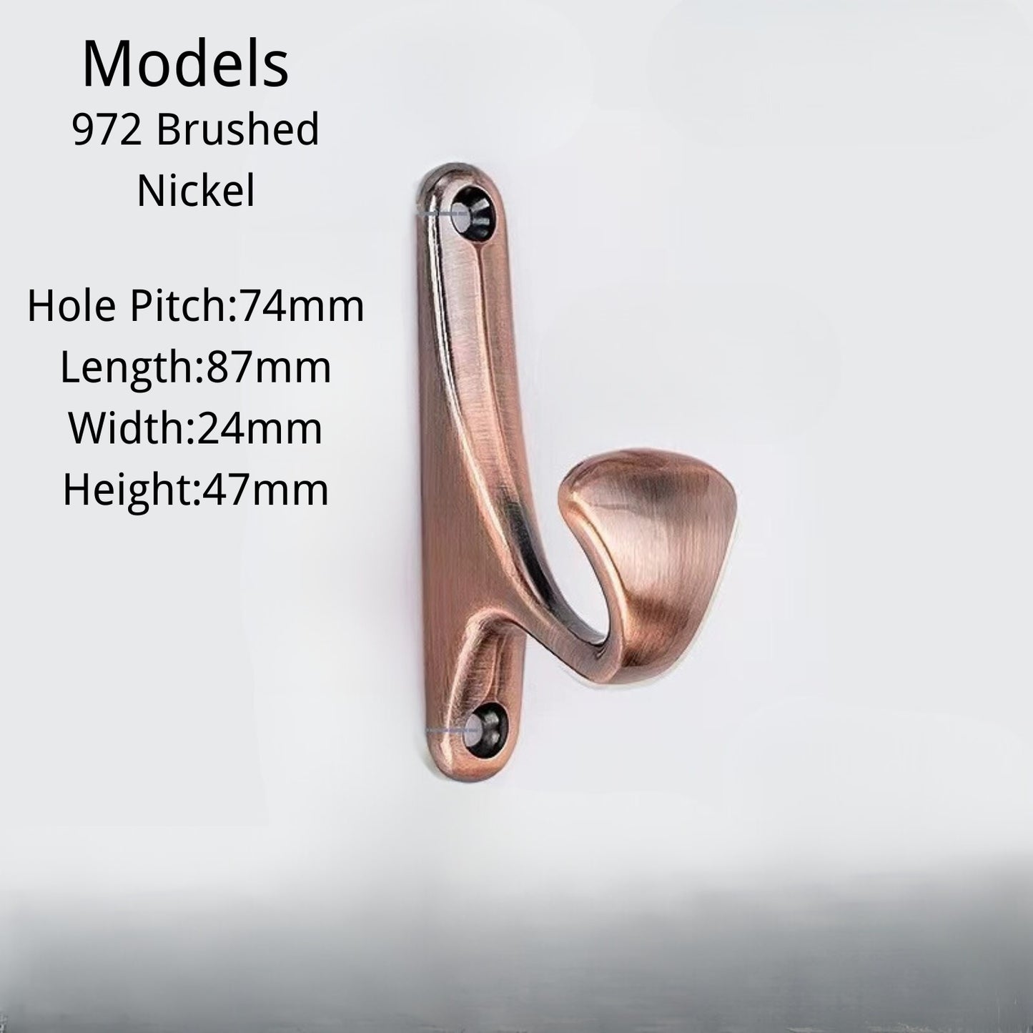 972 Minimalism Zinc Alloy Coat Hooks Wall Mounted