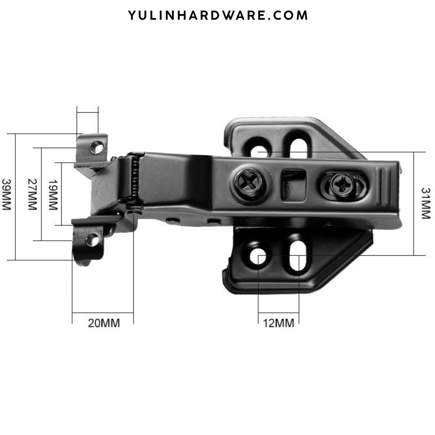 Aluminum Frame Glass Door Wine Cabinet Damping Buffer Hydraulic Hinge