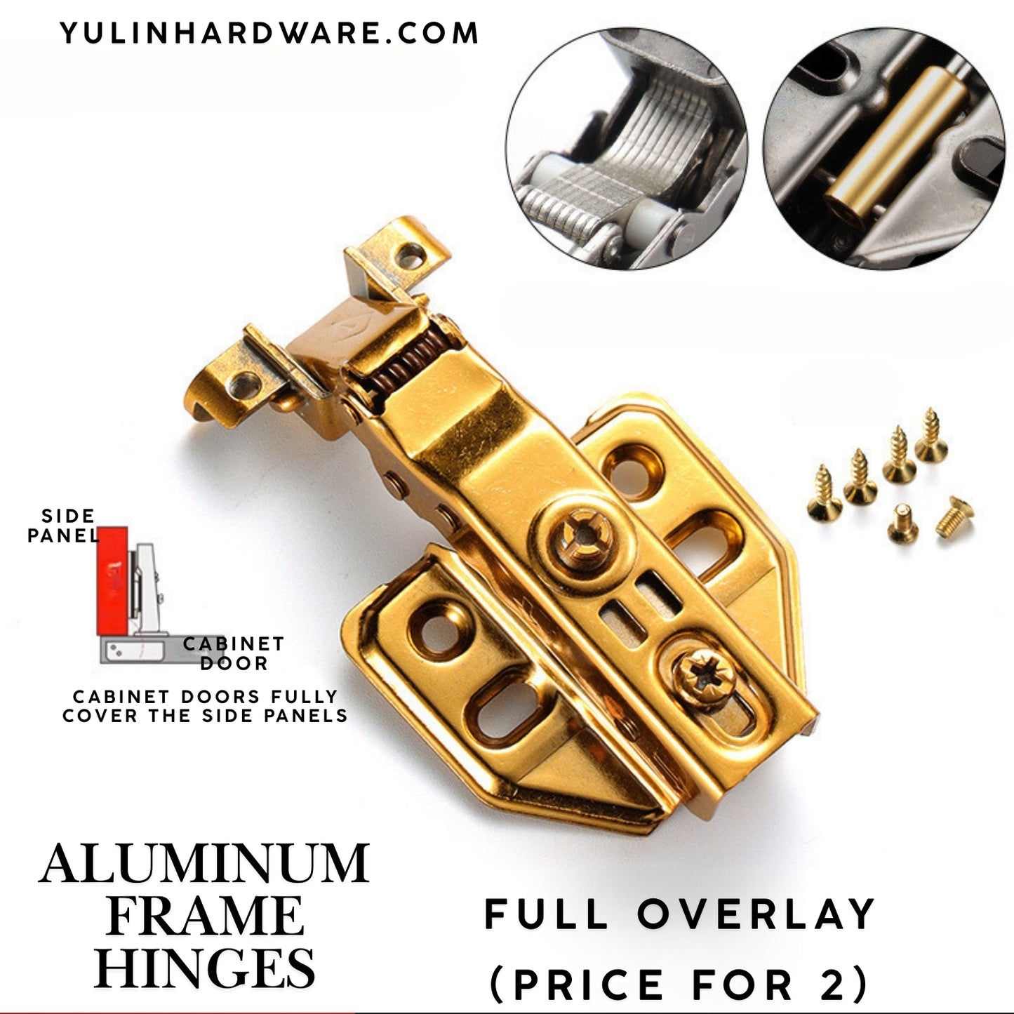 Aluminum Frame Glass Door Wine Cabinet Damping Buffer Hydraulic Hinge