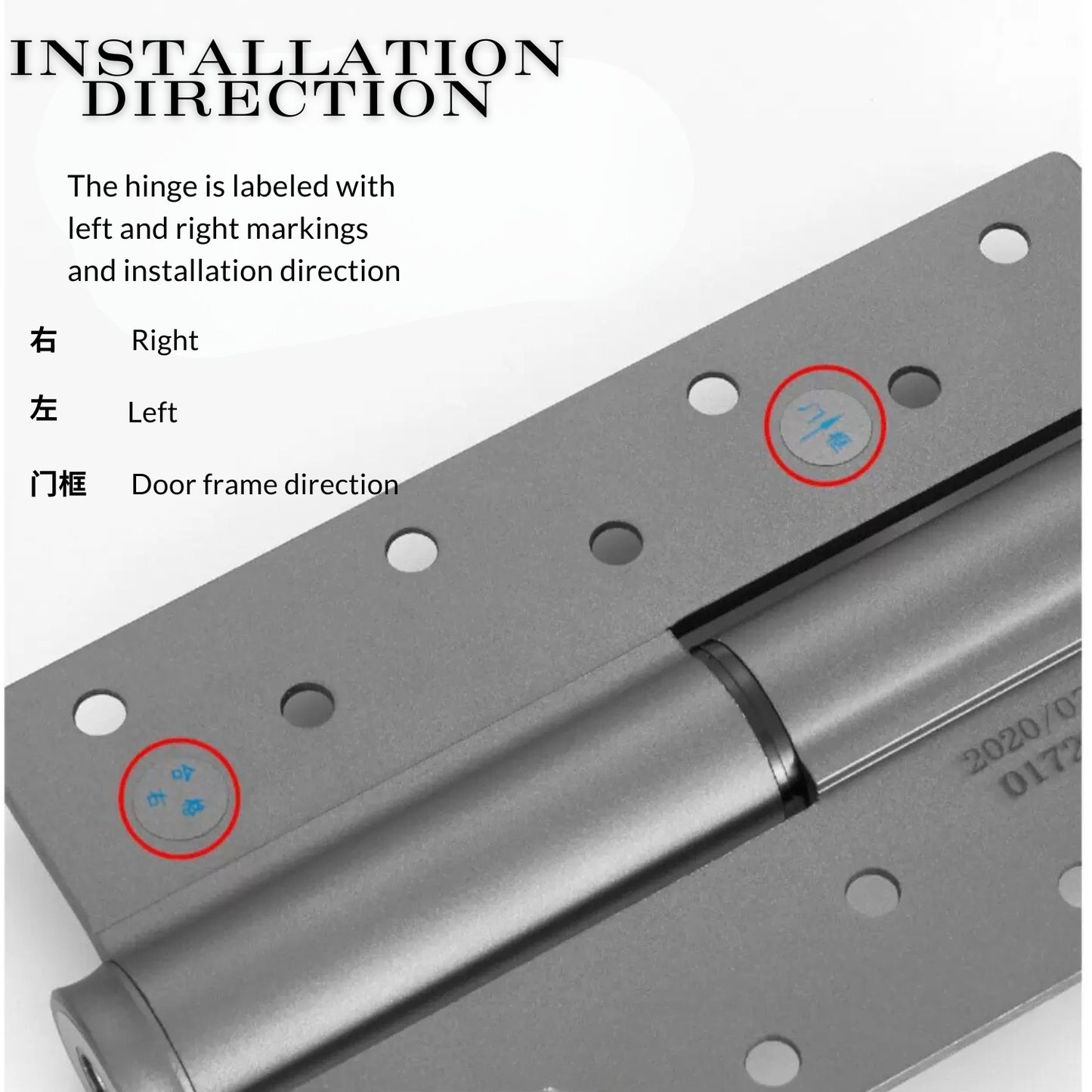 Hydraulic cushion hinge automatic closing invisible door hinge damping spring self-closing hinge