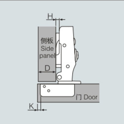 F05 Soft-closing Indivisible Hinge 1 Pair