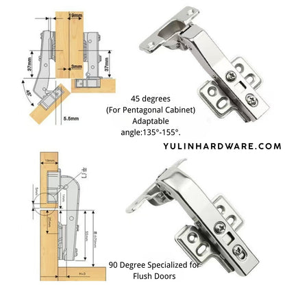 Special Angle Shaped Hinges