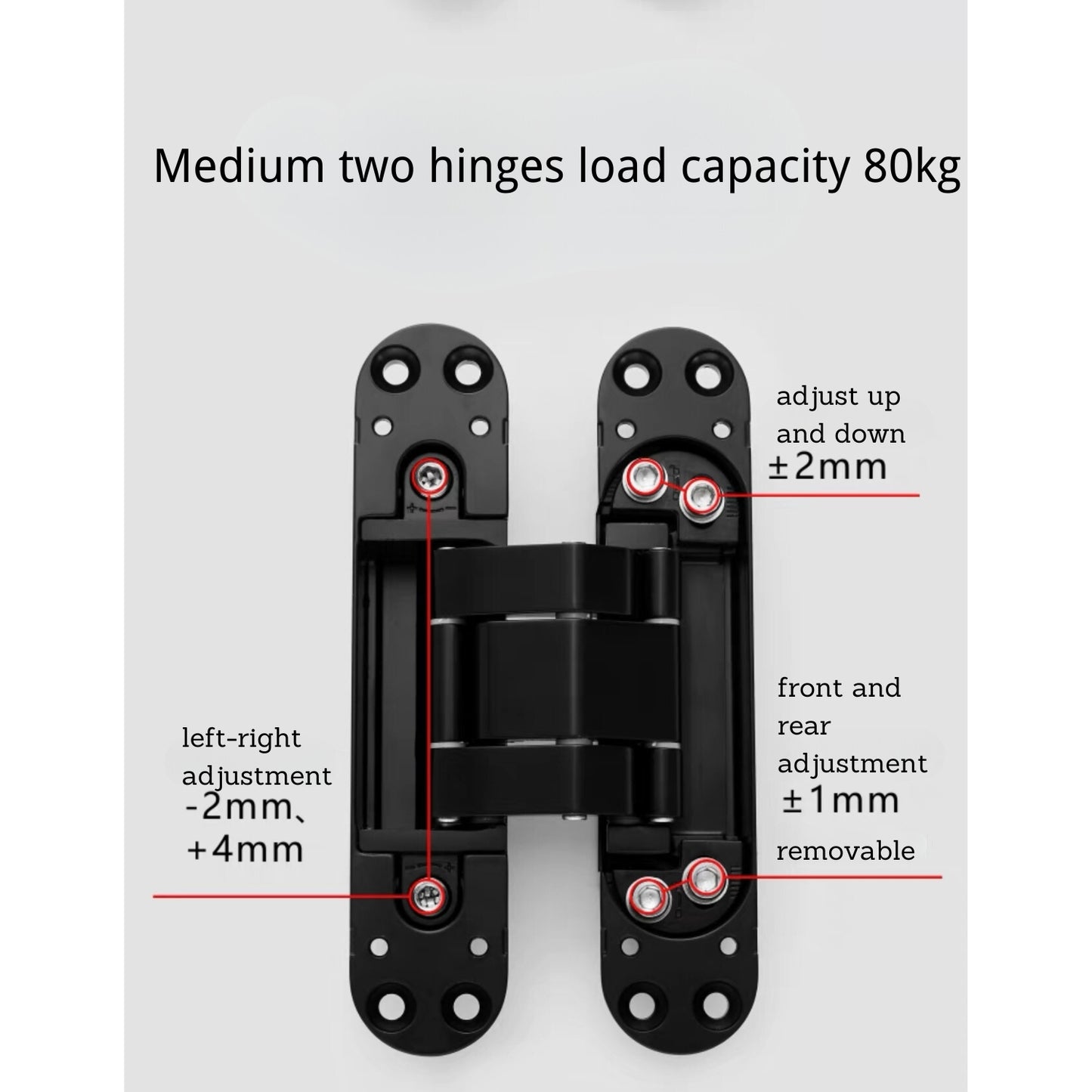 Three Dimensional Adjustable Hidden Hinge Cross Wooden Door Hinge 1 pcs